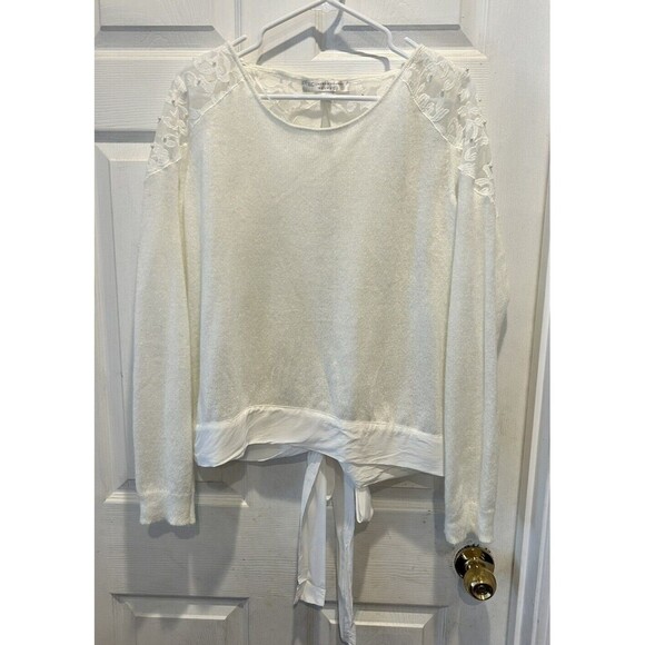 LC Lauren Conrad Runway Collection Lace Open Back Sweater  XL  Holiday‎ Party - Picture 1 of 11